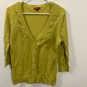 3 for $18 Merona low cut button up sweater Size M